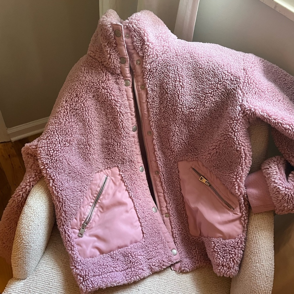 Levi fleece jacket, light pink/purple, Small